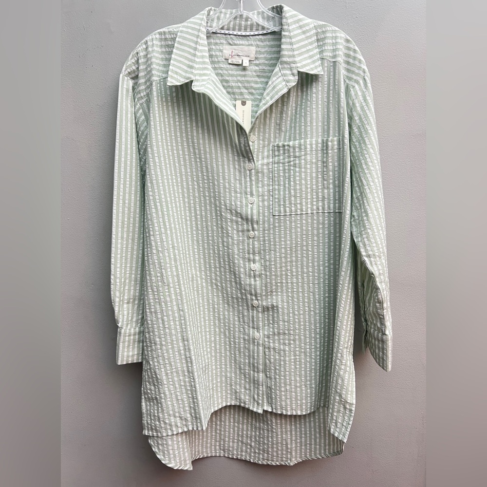 *New* Anthropologie Longline Buttondown, Size Small - Picture 5 of 8
